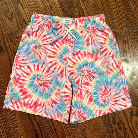 CABANA  BY CROWN & IVY~Boys Tie Dyed Swim Trunks Bathing Suit Fireworks ~SKU095 - Picture 2 of 9
